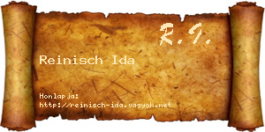Reinisch Ida névjegykártya